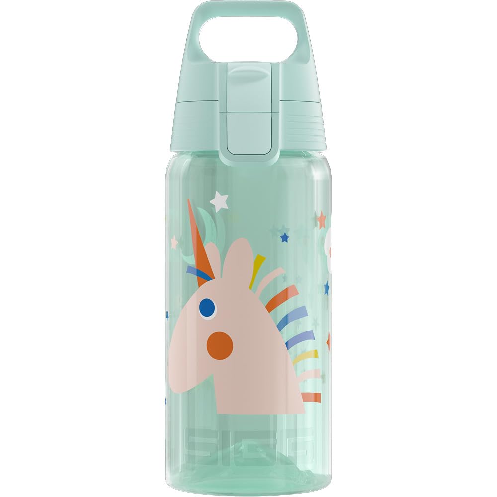 Sigg - Trinkflasche Kinder - Viva One Unistars - Für Kohlensäurehaltige Getränke Geeignet - Auslaufsicher - Spülmaschinenfest - BPA-frei - Sport & Schule - Blau - 0,5L