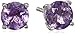Amazon Collection Sterling Silver Round Amethyst Earrings