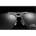 mincl/unisex rectangular sunglasses special metal bridge (black, CA)