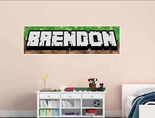 image for Word Factory Design Personalized Gamer Name BANNER 4 Feet Wide - REUSA