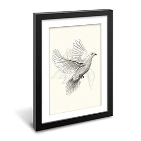 Black Paper Framed Canvas Wall Art for Living Room, Bedroom Beautiful Birds Flying Canvas Prints for Home Decoration Ready to Hanging - 23x31 inches