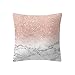 Square 18x18 Inches Decorative Pillowcases Cuekondy Pack of 4 Rose Gold Pink Geometric Print Throw Cushion Cover with Zipper for Bedroom Living Room Sofa Home Decor (G)
