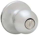 Kwikset Polo Bed/Bath Knob in Satin Chrome