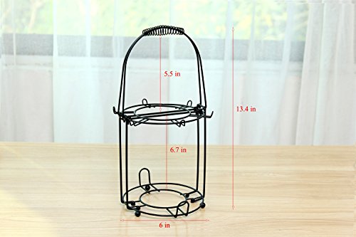 Wire Rack for Organizing 6*saucers & 6*cups & 6*spoons &1*teapot or Coffee Pot/espresso Set Rack /Tea Set Display Stand/cabinet Stacker/kitchen Handling Case