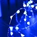 CrazyFire 30 LEDs 3M/9.8ft Blue Copper Wire String Operated with AA Batteries Bendable Fairy Copper Wire Light for Christmas Valentine's Day