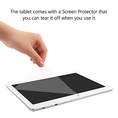 Dragon Touch K10 Tablet 10.1 Pulgadas 1280x800 HD IPS Tablet Android 8.1 con WiFi Bluetooth Procesador Quad-Core RAM de 2GB 16GB de Memoria Interna Doble Cámara Plateado