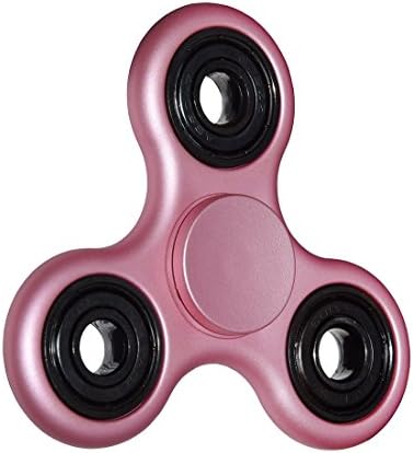 Fidget Spinner Toy Stress Reducer Portable Tri-Spinner Inner Peace Finger Toy Drop Test, Mute Bearing (Rose gold)