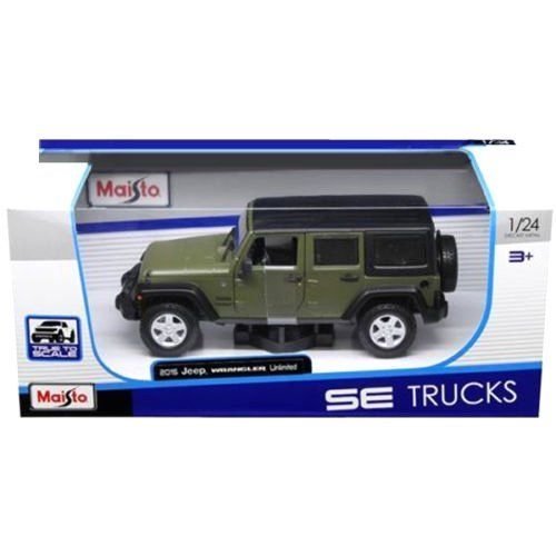 New 1:24 W/B SPECIAL TRUCKS EDITION - GREEN 2015 JEEP WRANGL