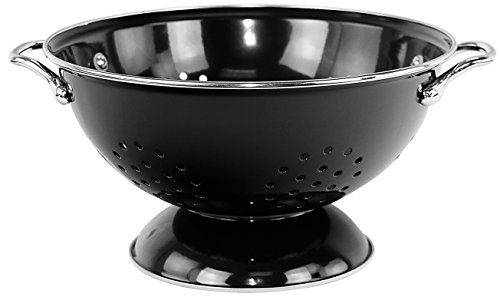 Calypso Basics by Reston Lloyd Powder Coated Enameled Colander, 3 Quart, Black