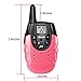 Funny Kids Walkie Talkie Gifts & Portable Unique Long Distance Two Way Toy Radio, Twin Packs Rechargeable Batteries Pretend Play Mini Walkie Talkies Toys for Outdoor Activities (Pink)