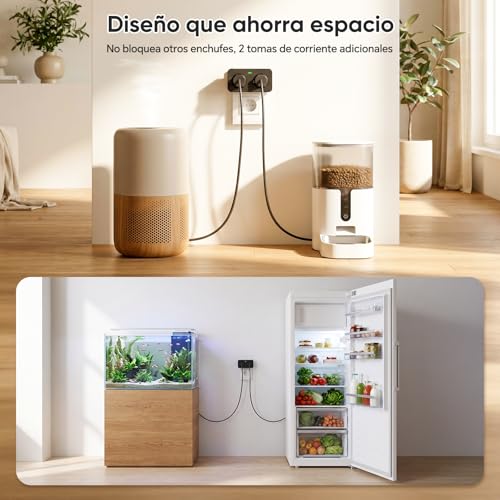 WiFi Light Cut Out Alarm with Tuya and Smart Life App, 110dB Power Failure Alarm with LED, 3 Volume Levels and 3 Melodies, Remote Silence, Smart Plug for Fridge, Freezer, Aquarium
