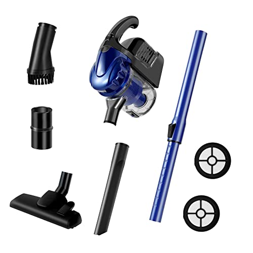 Corded Vacuum Cleaner, 17KPa Powerful Suction with 600W Motor, 4 in 1 Lightweight Handheld Stick Vacuum for Pet Hair Hard Floor and Carpet