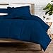 Bare Home Comforter Set - Queen Size - Ultra-Soft - Goose Down Alternative - Premium 1800 Series - All Season Warmth (Queen, Dark Blue)