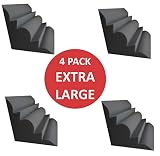 XL Bass traps for punchy warm sound in your room 12" x 12" x 12" (4 PACK) - ROOMSONIC acoustic foam bass trap corner