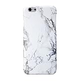 EVERMARKET(TM) White Marble Pattern Soft Rubber TPU Case Cover and 1 Clear Screen Protector for Apple iPhone 5C