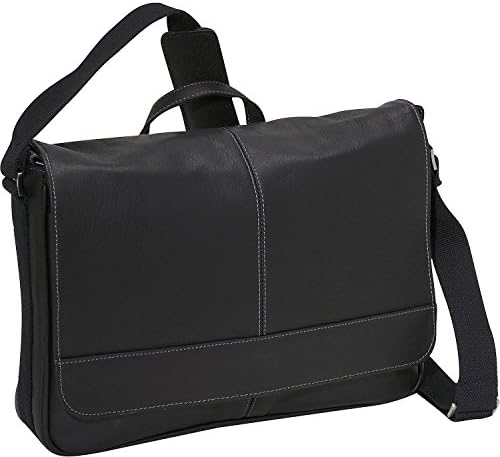 Kenneth Cole Reaction Columbian Leather Messenger Bag in Black