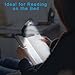 Book Light, Hsctek Reading Light Double as BookMark with USB Rechargeable and Adjustable 4 Brigthness Level, Clip on Flexible Reading Lamp for Kindle, Book, ipad and More (Black)