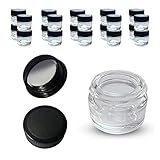 100-Pack 5ml Thick Glass Containers with Black