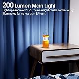 Mesqool LED Camping Lantern Solar Hand Crank 3000mAh 35h Yellow view 5