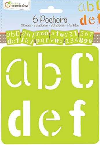 Avenue Mandarine Creative Alphabet Stencils, Set of 6