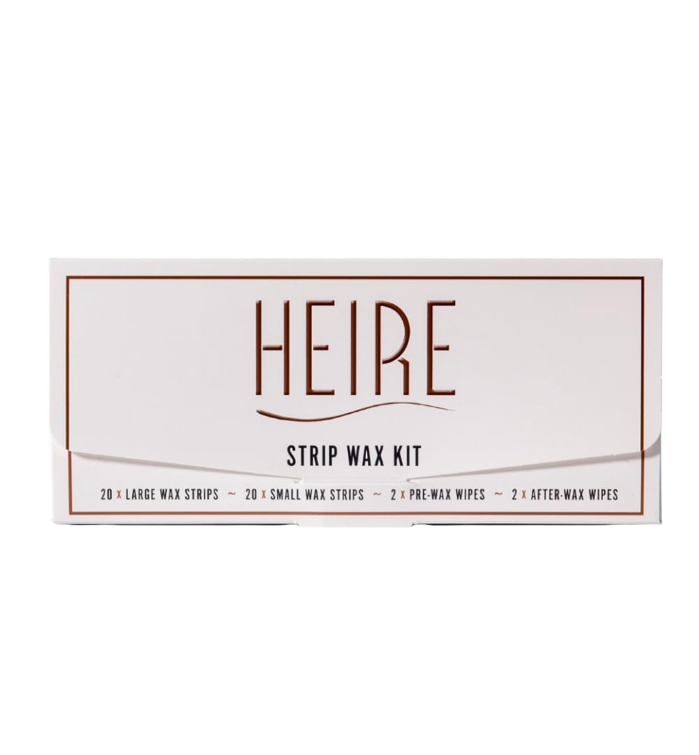 Heire Strip Wax Kit | Professional At-Home Hair Removal | Flexible Wax Strips for Smooth Skin | Suitable for Legs and Arms | Salon-Quality Results