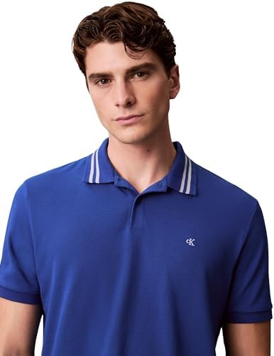 Polo piqué Monogramme SS LV04RC276G pour Homme, Bleu (Chase Blue), L, Bleu (Chase Blue), L