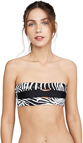 PilyQ Women's Zebra Bandeau Bikini Top