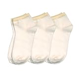 Ecoland Girls Organic Cotton Ankle Liner Socks - 3 Pairs Value