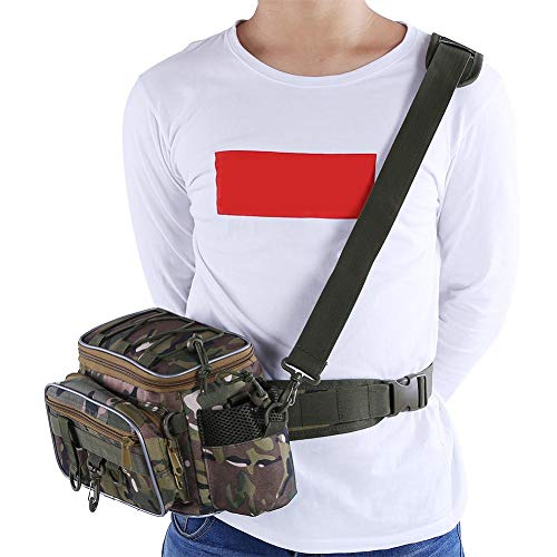 VGEBY1 Angelköder Tasche, tragbare Nylonköder Aufbewahrungstasche mit verstellbarem Gürtel Umhängetasche Angelzubehör – Bild 7