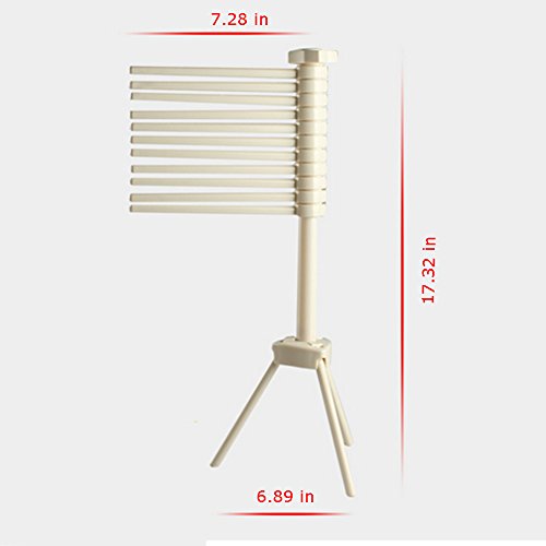 image for Loghot ABS Material Pasta Drying Rack with 11 Bars Handles Collapsible