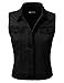 DRESSIS Womens Casual Sleeveless Denim Jean Cropped Vest Jacket L, Awov0111_black