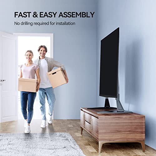 PERLESMITH Universal Table Top TV Stand for 22-65 Inch Flat Screen, LCD TVs Premium Height Adjustable Leg Stand Holds up to 110lbs, VESA up to 800x500mm