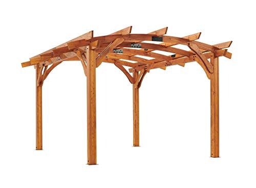 The Outdoor GreatRoom Company 12' x 16' Arched Redwood Pergola Kit