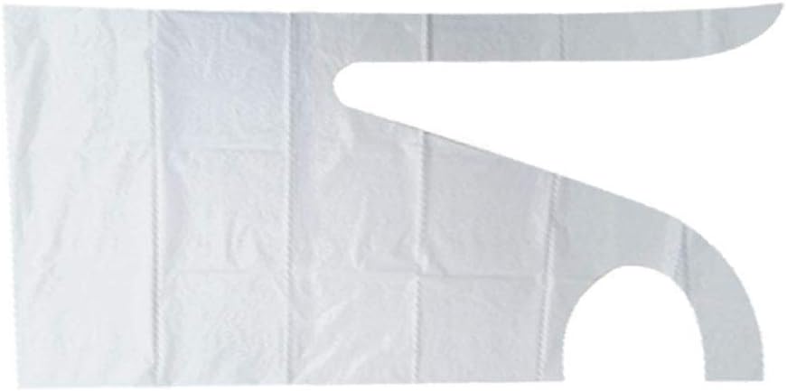 Golden Lank 10pcs White Flat Pack Roll Of Disposable Plastic Aprons High Density Polythene