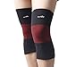 Runflory Compression Knee Sleeves Support Brace, Elastic Sports Knee Braces for Jogging, Running, Hiking & Workout, Recovery Knee Brace for Joint Pain and Arthritis Relief for Men Women (Red)