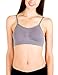 Kalon 4 Pack Nylon Spandex Removable Pads Comfort Bras (One Size, Black/Ivory/Charcoal/Beige)