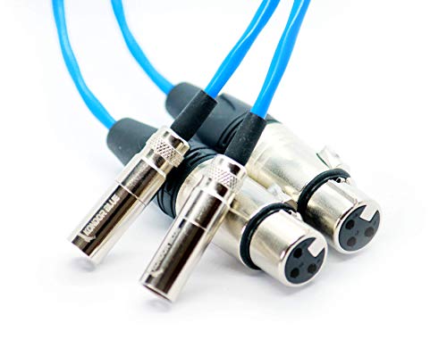 KONDOR BLUE 14" Mini XLR Male to XLR Female Audio Cable BLACKMAGIC BMPCC4K Camera Video Assist 4K Sharp 8K. 3 Pin XLR Adapter Microphones Mixers. (2 Pack) - Thumbnail 4