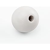 100 Painted White Wood Beads 20mm or 3/4 Inch Wood Beads with 3mm Hole