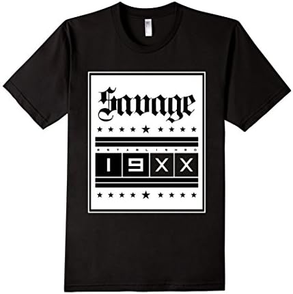 Men's Savage T-Shirt (White)  Medium Black