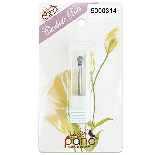 Pana 3/32" Small Ball Head, (Medium Grit) 5000314 (Diameter 5.0mm) Nail Carbide Bit - Silver Color for Electric Dremel Drill Machine