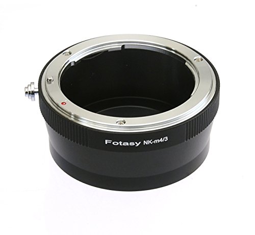 Fotasy Manual NK Lens to M4/3 Adapter, F Mount to MFT, Compatible with Nikon F lens Panasonic G7 G9 GF8 GF90 GH5 II GX7 GX9 GX850 G90 G91 G95 Olympus E-M1 E-M5 E-M10 I II III E-PM2 E-PM1 Pen-F E-M1X
