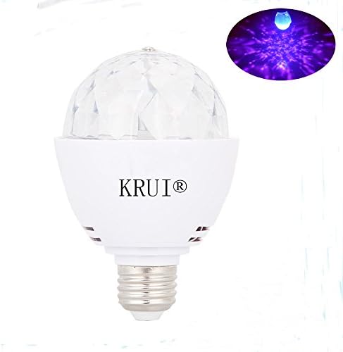 KRUI Black Light Bulb LED 3.5 Watt Rotating Ball Bulb Stage light for Dancing Party KTV DJ Disco Bar
