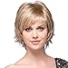 ELIM Blonde Wigs for Women Short Curly Synthetic Hair Wig White Women Full Wigs with Wig Cap Z120