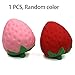 Trasfit 4.3” Jumbo Slow Rising Squishy Strawberry, Kawaii Squishy Charms, Hand Pillow Toy, Stress Relief Toy