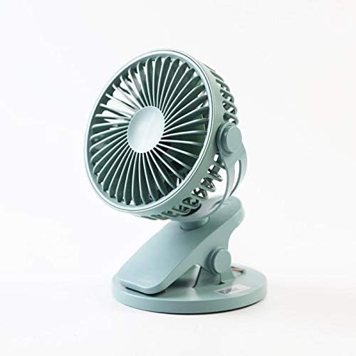 Mini USB Fan Clip and Desk Fan 2 in 1 Whisper Quiet with 3 Speeds Strong Clamp 360°Rotation Portable Cooling Fan for Strollers Camping Indoor Outdoor(Green)