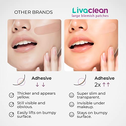 20 CT LivaClean Large Hydrocolloid Acne Patches For Pore Spots Nose