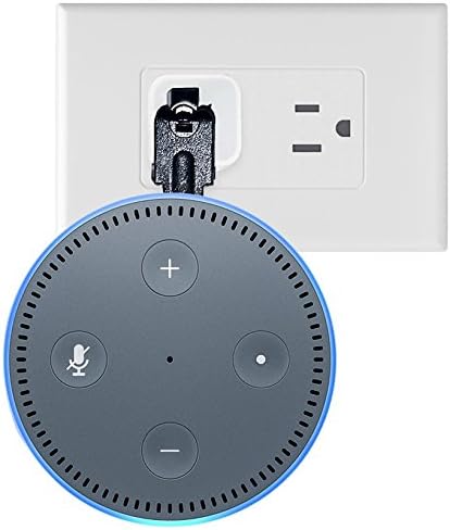 Portable Smartest All-Directional Outlet Wall Mount Hanger for Echo Dot Alexa - Wireless, Vertical Horizontal, Must Have Echo Dot Accessory, Kitchen Bathroom Bedroom, The Owl's Neck USA Designed