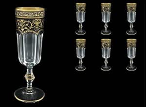 Exclusive Bohemia Cristal copas de Champán Flora's Dream 160 ml con