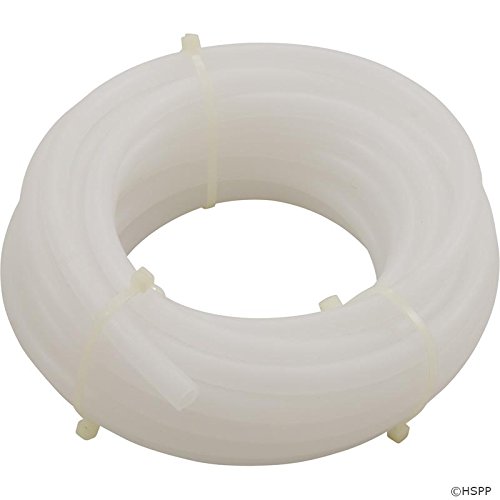 Tubing, Discharge, Blue-White, 3/8"od, 25ft, Clear Polyethylene