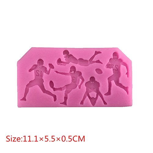 Fondant Mold of Baseball,Rugby, Golf, Basketball Stuly,4 Pcs Cake Topper Decoration Tools Chocolate Polymer Clay Candy Gumpaste Sugar Craft Mould
